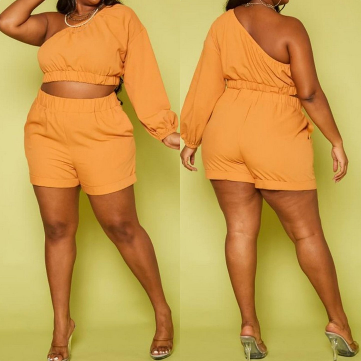The "Amber" Shorts Set (Curvy Chic)