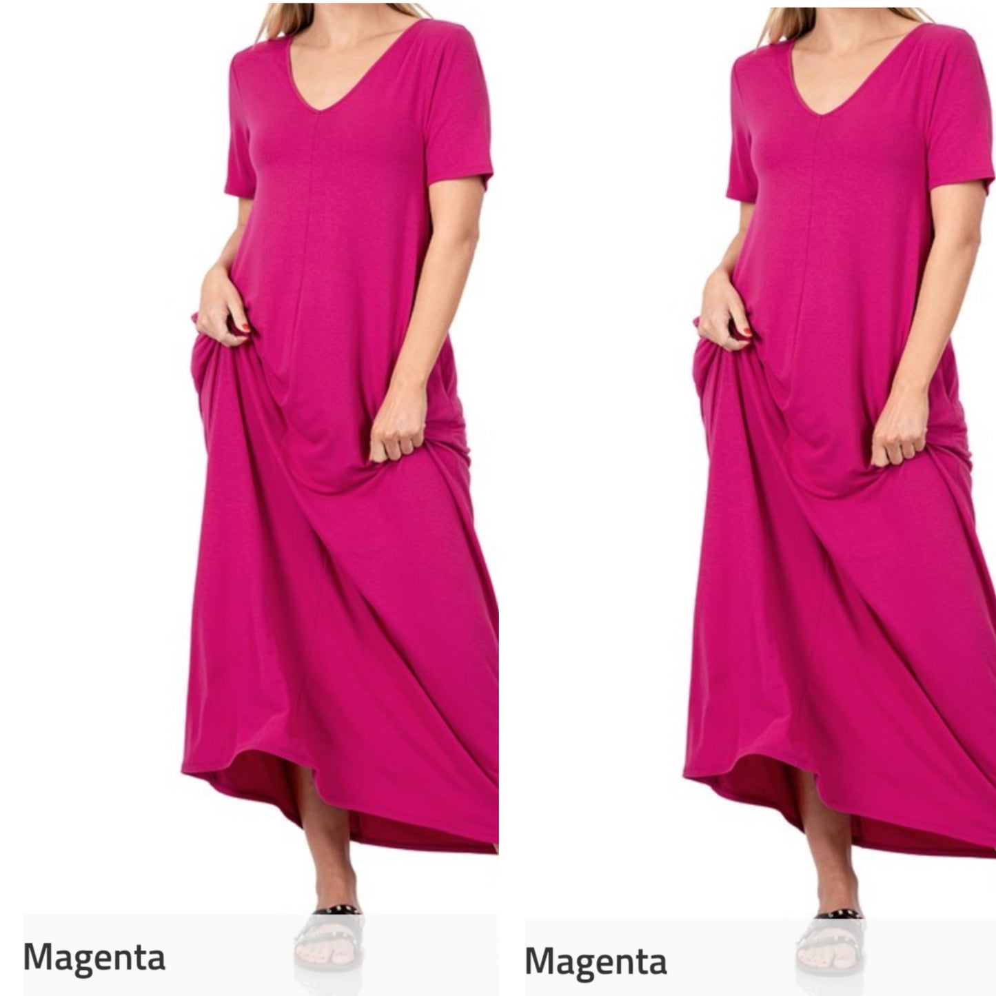 The "Long V-Neck Maxi Dress" (Sale)