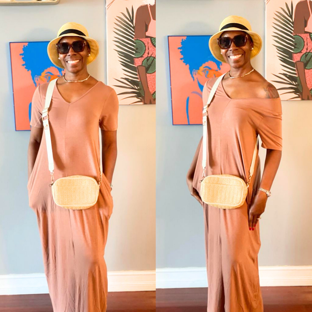 The "Long V-Neck Maxi Dress" (Sale)