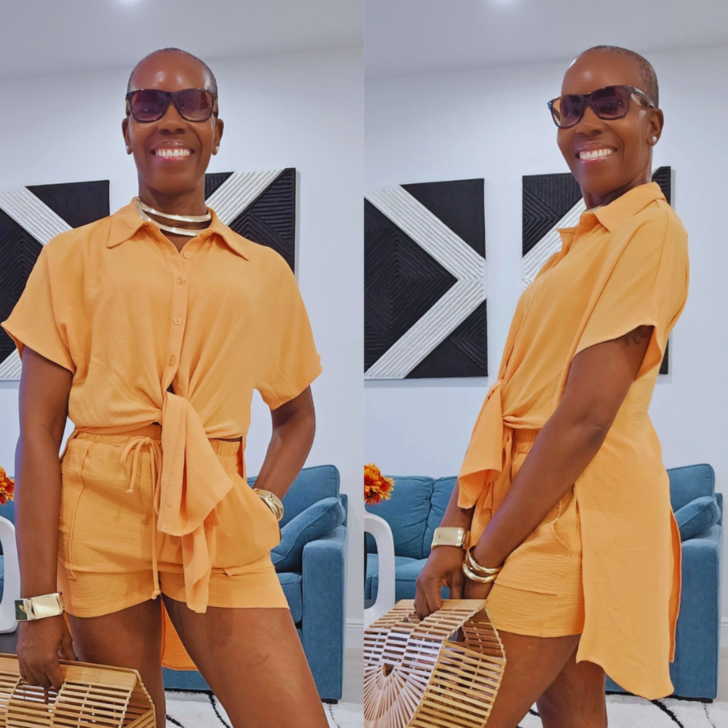 The "Kehlani" Shorts Sets (Salmon)